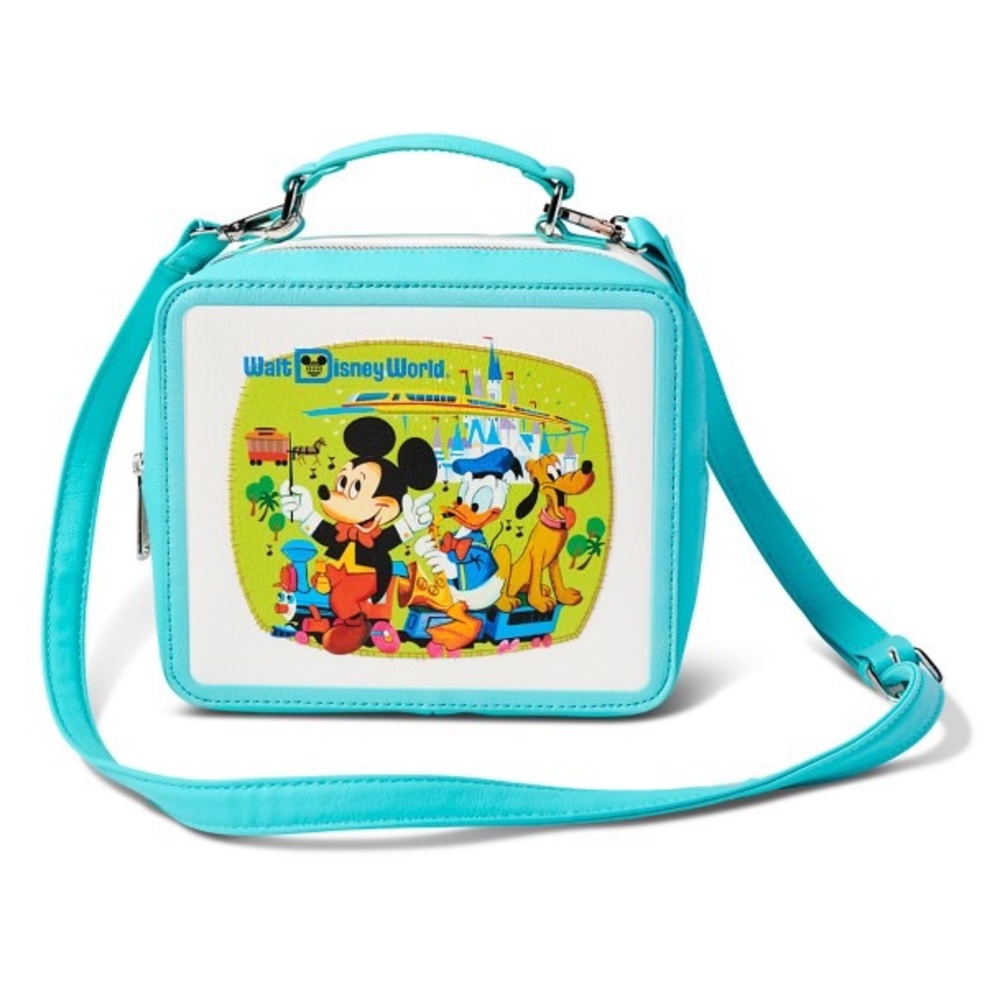 Disney Loungefly retro 50s mickey mouse style lunch box crossover bag.